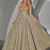 2025 Nueva Ropa de Mujer Transfronteriza Europea y Americana Amazon Falda Larga Top de Tubo sin Mangas Salpicado de Oro Vestido Sexy con Tirantes
