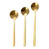 Colher de Aço Inoxidável Colher Redonda Pequena Criativa Colher de Café Colher de Mexer Colher de Temperos Doméstica Colher de Sobremesa Caneca Colher Pequena