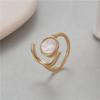 Anillo con Sentido del Diseño Coreano Nicho Abertura Asimétrica Anillo para la Vida Diaria de Mujeres Estilo Europeo y Americano Anillo Simple Ajustable