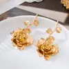 Pendientes Retro de Moda de Alta Gama con Borlas y Flores de Venta Caliente Transfronteriza Adecuados para que las Mujeres los Usen en Banquetes y Fiestas