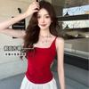 Camisola de cintura plisada sencilla de primavera y verano con corte cruzado y hermosa parte superior de tubo con copa fija sexy