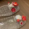 Sapatos de Gelatina Quadrados para Fotos de Casamento, Sapatos de Cristal, Tamancos para Mulheres, Roupa de Verão, Sapatilhas Planas Fofas