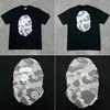 Marca da moda atacado transfronteiriço para comércio exterior Amazon: camiseta de manga curta tubarão de alta resistência, camiseta cabeça de macaco BAPE