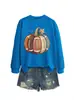Amazon eBay sitio independiente moda divertida para mujer nuevo rugby calabaza hoja de arce otoño e invierno sudadera camisa de comercio exterior