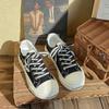 Sapatos brancos estilo academia de lona femininos, outono 2022, novo design de orelha de trigo, bloco de cores, Mori, cabeça de manga, sapatos casuais de prancha