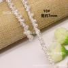 Encaje de perlas de 7 mm tamaño accesorios para el cabello diy borde de cuello de ropa equipaje zapatos textiles para el hogar accesorios decorativos código de barras