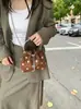 Bolso de hombro cruzado de lunares de nicho nuevo para otoño 2026, bolso cruzado de gamuza, bolso tipo cubo de hombro de estilo coreano de alta gama