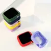 Capa Protetora de Silicone Personalizada para iWatch Huawei Apple Watch Várias Séries Anti-Queda Cobertura Semi-Completa Capa Macia para Relógio