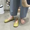 Sapatos de Vovó Flats Femininos 2025 Novo Estilo Coreano Versátil Sapatos para Maternidade Antiderrapante Solado Macio Flats Sapatos Feijão Quatro Estações Tendência