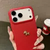Funda de Teléfono 3D de Pony Dorado de Año Nuevo para Apple 16/17 Pro, Textura de Cuero Ip15, Festiva para 14, Unisex para 13, 12