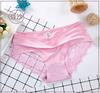 Roupa íntima feminina sem costura de peça única em seda gelo, sexy, renda, cauda de fênix na cintura, algodão na virilha, direto da fábrica, meninas