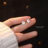 Pendientes de flor de cerezo de plata s999 para mujer, diseño simple de temperamento japonés, dulces y frescos, pendientes de flor estilo niña, venta al por mayor