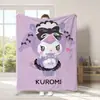 Manta Linda de Dibujos Animados Sanrio para Exportación Transfronteriza Tipo Manta de Franela Estampada Manta para Cuatro Estaciones y Descanso para el Almuerzo con Aire Acondicionado