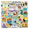 50 piezas de pegatinas frescas de costa rica para laptop, cuaderno, vaso de agua, funda de teléfono, pegatinas decorativas