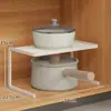 Organizador de encimera de cocina multicapa para ollas, sartenes, platos y especias - un estante de almacenamiento versátil que también sirve como estante elevador