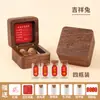Producción Personalizada de Recuerdos de Cabello Fetal y Dientes de Leche Cabello Fetal Vientre de Conejo Cordón Umbilical de Bebé Recién Nacido Caja de Colección de Madera
