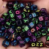 4 6 7 10 mm cuentas sueltas acrílicas cuentas con letras en inglés cuentas planas hechas a mano diy accesorios de joyería con cuentas pulsera