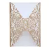 Sobre para Tarjeta de Felicitación Láser de Papel Brillante para Bodas y Bautizos, Sobre Dorado Hueco para Invitaciones de Boda y Festividades con Diseños Estilo Europeo
