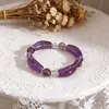 Nuevo Pulsera de Amatista Natural con Cuentas Uva Helada Nuevo Estilo Chino Diseño Original de Nicho Pulsera de Mano Exquisita y Fresca