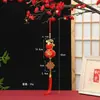 Fio de Seda Vermelho Cabaça Ano Novo Festival da Primavera Pequenos Enfeites Pendentes Decoração para Plantas de Sala de Estar Bonsai Lingote Enfeites Pendentes Festivos