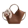 Bolso de Cubo de Mano Casual de Nicho para Mujer 2025 Invierno Nuevo Bolso de Hombro Cruzado de Alta Calidad para Viajes