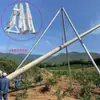 Máquina de molienda manual de doble velocidad con trípode, accesorios para soporte de trípode, soporte de poste, extractor de poste, estabilizador de máquina, manivela, abrazadera, conexión central
