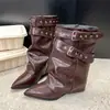 Botines estilo Martin para mujer, de punta fina, tacón grueso y pierna ancha, nueva colección de verano 2026, estilo retro, botines con un toque británico