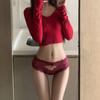 Chica de Primavera ~ Estilo Francés Estilo Fragante Sexy Encaje Ropa Interior Calzoncillos Campana para Mujer Lindo Divertido Transpirable Sin Marcas