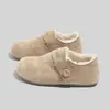 Nuevos Zapatos Birkenstock Versátiles de Invierno 2026 para Mujer con Forro de Felpa Espesa Cálido Zapatos de Algodón Slip-on Mocasines de Moda Versátiles