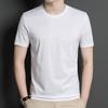 Camiseta de Manga Corta para Hombre con Seda de Morera, Verano 2026 Holgada de Cuello Redondo Casual de Media Manga, Ropa para Hombre, Estilo Papá