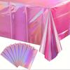 Funda de mesa láser lámina holográfica niña Fiesta boda cumpleaños fiesta de sirena decoración suministros de boda decoración de boda