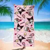 Venda Quente Transfronteiriça Toalha de Praia Macia Amiga da Pele Desenho Animado Infantil Litoral Toalha Absorvente de Água Secagem Rápida Impressão Digital Toalha de Banho