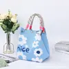 Bolsa Linda Estilo Coreano Hebilla Magnética Trabajo Viaje Diario Portátil Gran Capacidad Bolso Cubo Bolso Tejido de Punto Mayoreo