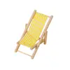 Casa de Muñecas Adornos para Casa de Muñecas Silla de Descanso Modelo de Micro Paisaje Silla de Playa en Miniatura Sillón Plegable