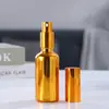 Frasco de Óleo Essencial Galvanizado a Ouro Transfronteiriço 10ml Frasco com Conta-gotas de Vidro Frasco Vazio para Reembalagem de Loção Cosmética Frasco Spray Portátil