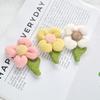 2024 otoño e invierno nuevo felpa flor de cuatro pétalos broche corsage accesorios flor japonesa semiacabado pin diy pasador