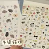Adesivos 3D para Nail Art Decoração de Coração Rosa Fofo Letra de Leite Nail Art DIY Pintura Adesivos de Estilo Fresco