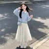 Conjunto de Sudadera de Manga Larga de Otoño para Niñas 2026 Nuevo Estilo Coreano Moda Falda Infantil Conjunto de Dos Piezas