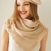 Chal Bufanda Nueva de Otoño e Invierno para Mujer Cárdigan de Cachemira Completa Bufanda Tejida Simple Fina Calada con Flor Trenzada