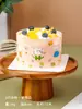 Envase de plástico decorativo para hornear, nuevo color, para tartas de cumpleaños, de grado alimenticio, con borde duro, para mousse explosiva, venta al por mayor
