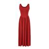 8645-Vestido Sexy Sin Mangas de Estilo Europeo y Americano para Mujer 2025 Nuevo Cuello en U Efecto Adelgazante en la Cintura Falda Larga Ceñida a la Cadera