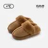 Novas Pantufas de Algodão com Solado Grosso para Mulheres, Antiderrapantes, Respiráveis, Quentes, Peludas para Casa, Botas de Neve, Sapatos de Algodão