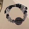 Moqing Pulseira Gasto Fantasma da Montanha Estilo Tinta Chinesa Novo Masculina Nicho Retrô Pulseira de Contas de Pedra Natural Casal