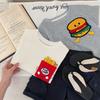 Camiseta Estéreo de Dibujos Animados para Niños Verano 2025 Estéreo Hamburguesa Papas Fritas Tops de Manga Corta para Niños y Niñas Comercio Exterior al por Mayor