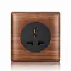 Palanca de comercio exterior interruptor basculante nórdico estilo industrial dos controles simples enchufe de interruptor simple doble material de madera maciza doméstico 86