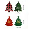 Venda Quente Transfronteiriça Decoração de Árvore de Natal Presente Caixa de Presente Decoração Etiqueta de Feliz Natal Cartão para Pendurar em Festival
