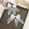Acessórios de laço de rede estilo coreano, presilhas de cabelo de tecido fofas, acessórios para joias DIY, produtos semiacabados de laço para sapatos e roupas