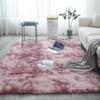 Sala de estar quarto costura tie-dyed longo tapete de lã macio amigo da pele à prova de frio confortável tapete sala de estar quarto cobertor de cabeceira Laranja