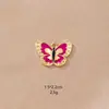 Colgante de Mariposa con Goteo de Aceite y Pedrería Cortada en Aleación de Zinc Transfronteriza Accesorios de Joyería Colgante para Llavero Accesorios para Joyería DIY
