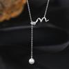 Collar de serpiente con perlas original para mujer, de plata de ley 925, con nicho de alta gama, cadena de clavícula con borlas, collar sencillo con diseño de viento.